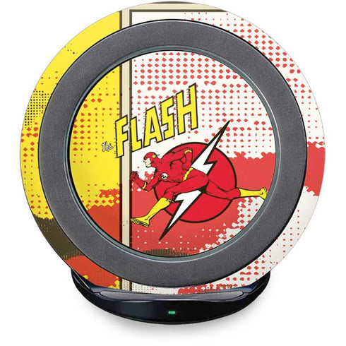 DC Comics The Flash Vintage Action Pose Pattern Fast Charge Wireless Charging Stand Skin